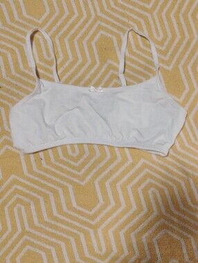 Old Navy White Cotton Bralette with Thin Straps